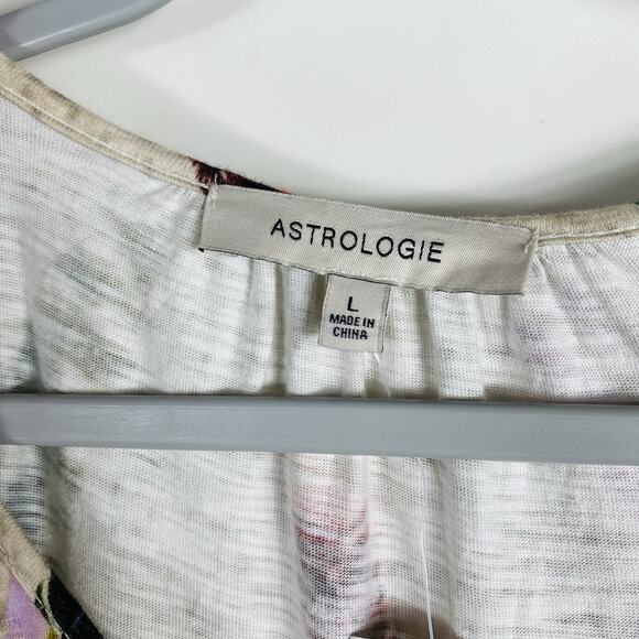 Astrologie Size Large Feather Print Long Sleeve Belted Maxi Dress - Picture 3 of 5